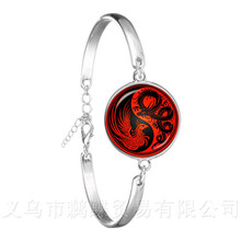 Two Horses Yin Yang Glass Dome Bracelet Symbol Jewelry Natural Rustic Classic Style Symbolizing Harmony Bring Good Luck Jewelry 2024 - buy cheap