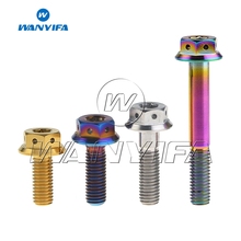 Wanyifa Titanium Bolts M8x 20 25 30 35 40 45 55mm Inner and outer hexagon Flange Head Screw for Motorcycle Bicycle Bolt 2024 - buy cheap