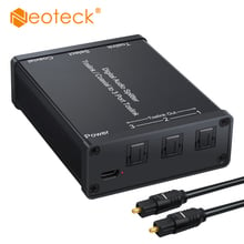 Neoteck-Divisor de Audio Digital de aleación de aluminio, 2 en 3, salida Toslink/conmutador Coaxial, divisor Coaxial a Adaptador convertidor Toslink 2024 - compra barato