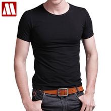 Stretch Men T Shirt Men's O-neck Short-sleeve T Shirts Casual Slim Solid Color Tshirts Men Tops Tees Special Sales Cotton S-5XL 2024 - buy cheap