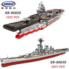 XINGBAO 06020/06030 Military Series The Aircraft Ship USS Missouri Battleship Sets Building Blocks Bricks Battleship Model Kit 2024 - buy cheap