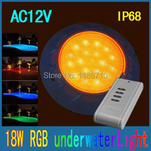 Factory Direct Sale Surface Mounted LED Swimming Pool 18W Piscina LED Underwater Pool lamp RGB With Remote Control Free Shipping 2024 - buy cheap