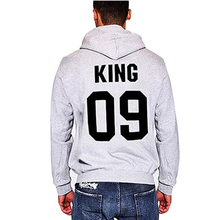 Плюс 5XL любителей пуловер Кофты Для женщин Для мужчин Толстовка King Queen 09 с принтом букв пара с длинным рукавом толстовки топы новинка 2017 года 2024 - купить недорого