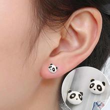 Lovely Cartoon Panda Image Ear Studs Women Girls Mini Earrings Enamel Jewelry earrings for women earing hot 2024 - buy cheap