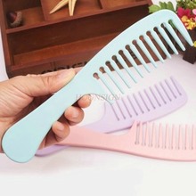 Large Tooth Comb Wide Toothed Combs Inside Buckle Plastic Anti Static Pear Head Hair Massage Hairbrush Hairdressing Supplies 2024 - buy cheap