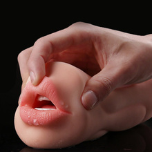 Realistic Double Head Male Masturbator Cup Deep Tooth Throat Massage Pussy Aritificial Vagina Oral Intimate Sex Toys for Men 2024 - buy cheap