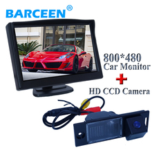 Black Superior set suitable for Hyundai IX35 2014 include 5" new arrival car  monitor+ waterproof car rear view camera 2024 - buy cheap