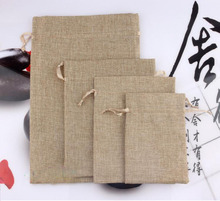 10*15 50pcs Jute Drawstring Sacks gift bags with jewelry/Accessories/Cosmetic/wedding/christmas Linen pouch Packaging Bag 2024 - buy cheap