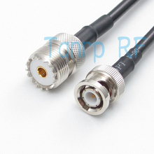 Free Shipping! 20inch  50cm RG58 extension cable RF connector BNC male plug to UHF female jack Pigtail coaxial jumper cable 2024 - buy cheap