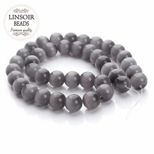 Gray Opal Cat Eye Natural Round Loose Stone Beads 40cm Strand 6  8 10 12mm For Jewelry Making F1496 2024 - buy cheap
