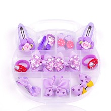 13 Pcs Vogue Baby Girls Headwear Bowknot Floral Star Hair Clasp Clips Barrettes Princess Crown Hair Decoration Gift Set 2024 - buy cheap