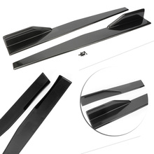 86CM Universal Car Side Skirt Rocker Lip Splitter Winglet Trim Carbon Fiber ABS 2Pcs 2024 - buy cheap