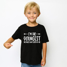 I'm The youger-camisetas con estampado de letras para niños, camisetas de manga corta de verano 2024 - compra barato