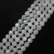 Mini. order is $7! 10 mm Natural Moonstone Glowing Blue light A+ Round Loose Beads 15" 2024 - buy cheap