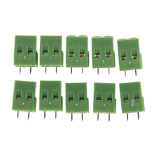 10 Uds. De terminales de tornillo PCB de cobre, 2P /3P, KF128, RoHS5mm, Conector de terminales de resorte PCB de paso, prácticos 2024 - compra barato