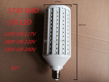 2015 Новый E27 55W 5730 SMD 176 светодиодный чип белый/теплый белый светодиодный энергосберегающий кукурузный свет лампа 110В/220В/230В/240В лампы 2024 - купить недорого