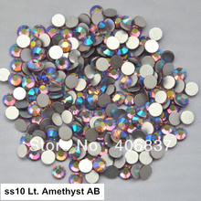 Free Shipping! 1440pcs/Lot, ss10 (2.7-2.9mm) Light Amethyst AB Flat Back Nail Art Glue On Non Hotfix Rhinestones 2024 - buy cheap