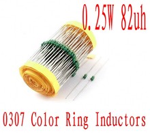 3000Pcs 0307 Color ring inductance 1/4w DIP Inductor 82uh Axial Lead Inductors 0.25W 82UH 2024 - buy cheap