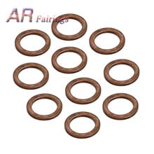 Oil Drain Plug Washers Copper Gasket 2016 2017 For Mercedes BENZ C43 C450 C63 CLA45 GLC43 SL550 SL33 AMG Replace 007603-014106 2024 - buy cheap