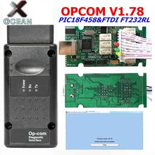 OPCOM for Opel V1.78 with PIC18F458&FTDI FT232RL Chip op-com OBD2 Auto Diagnostic tool OP COM CAN BUS Interface OBD scanner 2024 - buy cheap