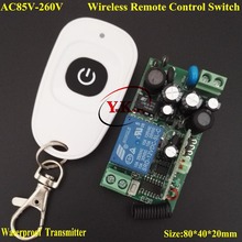 Lâmpada led rf para controle remoto, interruptor de iluminação branco, à prova d'água, transmissor, para casa inteligente, área externa, sem fio, 240v, 180v