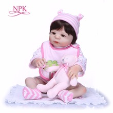 Npk, bonecas reborn para bebês de 57cm, boneca de princesa reborn, brinquedo de banho de silicone para meninas, bebês super realistas 2024 - compre barato