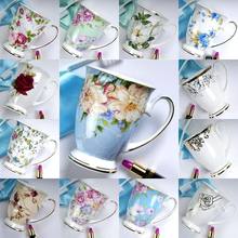 high quality Porcelain Coffee Cups Bone China Coffee Mugs Saucers European Style Afternoon Tea Black Tea Ceramic Cups 2024 - buy cheap