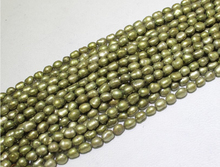 Wholesale Real Pearl Bead 8-11mm 15'' Green Natural Freshwater Pearl Loose Beads Handmade Gift 2024 - buy cheap