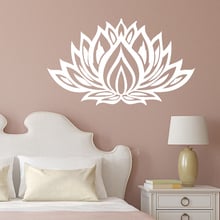 Adesivos de parede em vinil com lótus, decalque decorativo para sala de estar, casa, mural de vinil decorativo para quarto de pared d106 2024 - compre barato