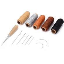 14pcs/set Leather Craft Punch Stitching Carving Sewing Tool Thread Awl Thimble Kit Leathercraft Tool Sets for Leather Repair 2024 - buy cheap