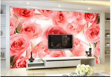 Custom papel DE parede floral, romantic roses murals for the sitting room the bedroom wall waterproof vinyl papel DE parede 2024 - buy cheap