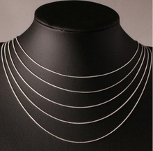 1 Uds. Cadena de collar de color plateado, joyería de color plateado, Figaro, 1mm, 16 "-24", elegir la longitud, venta al por mayor 2024 - compra barato