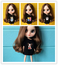 Blyth camiseta comprida casual para bonecas, azone, momoko, barbi, 30cm, acessórios de roupas para bonecas, presentes de meninas, 1 peça 1/6 2024 - compre barato