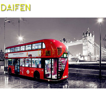 5D DIY Diamond painting Cross stitch Full Round Diamond mosaic Full Square Diamond embroidery Tower of London bridge car bus 2024 - buy cheap