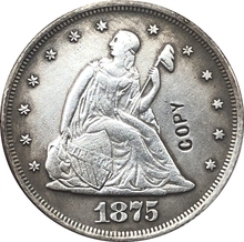 1870 Estados Unidos $1 dólar monedas copia tipo 2 2024 - compra barato