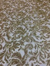 New arrival yaking-435 french net lace fabric with glued glitter sequins lace african tulle lace fabric 2024 - buy cheap