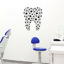 Pegatinas dentales de nuevo diseño para pared, calcomanías de decoración de pared de vinilo abstracto para dentista, clínica Dental, baño, personalizado, WL11 2024 - compra barato