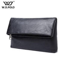 WDPOLO Vintage Clutch Bag for Men Wallet Leather Men Clutch Bag Zipper Male Purse Long Wallet Man's Clutches men bags C236 2024 - buy cheap