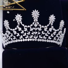Elegant Royal Cubic Zircon Wedding Tiaras Crowns Headpieces Brides Hairbands Wedding Hair Jewelry Gifts 2024 - buy cheap