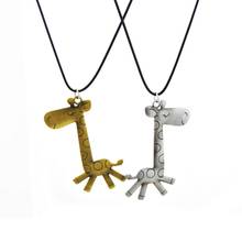Original New Retro Gold Anime Giraffe Choker Necklace Women Vintage Leather Chain Animal Pendant Necklace Female Jewelry Gift 2024 - buy cheap