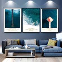 Sea Landscape Nordic Home Wall Art Decor Scenery Prints Nordic Canvas Art Painting Seascape Poster Living Room Picture Decor 2024 - buy cheap