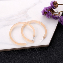 New Trendy Cute Big Circle Hoop Earrings For women Korea female Simple Web Celebrity  Acrylic Earrings Girl birthday Gift E18121 2024 - buy cheap