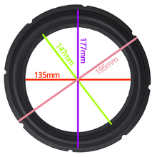 High Quality 2Pcs 8 inch 8'' Woofer / Bass Speaker Repair Rubber Surround ( 195mm / 177mm / 147mm / 135mm ) Speaker New 2024 - buy cheap