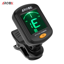 New Arrival! AROMA AT-01A Guitar Tuner Rotatable Clip-on Tuner LCD Display for Chromatic Acoustic Guitar Bass Ukulele 2024 - buy cheap