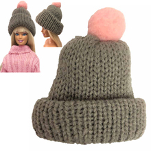 NK-Sombrero de lana para niñas, traje de fiesta hecho a mano para muñeca Barbie, Noble, regalo, color gris, 48B 2024 - compra barato