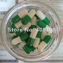 EMS Free shipping (10,000pcs/lot) Separated 00 Green/white gelatin empty Capsules,Gel empty Caspule (Cap and body separated) 2024 - buy cheap