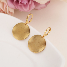Gold Color round drop Earrings  for Women Girls kids  Jewelry Bead Round Ethiopian Africa Arabia Middle East Bijoux charms Gift 2024 - buy cheap