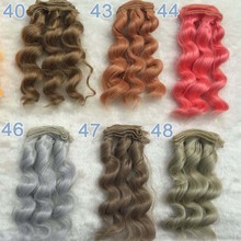 50 PÇS/LOTE Atacado Novo Cabelo Encaracolado Perucas de Cabelo de Boneca BJD Boneca 15 CM 2024 - compre barato