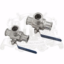 3 way stainless steel ball valve 3/4" (19mm) 1.5" tri-clamp connection 2024 - buy cheap