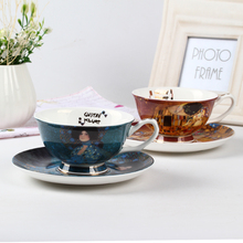 Fine Bone China Oil Painting Coffee Cup Set Royal Porcelain Coffee Cup And Saucer Sets Afternoon Tea Black Tea Cup Gift Packing 2024 - buy cheap